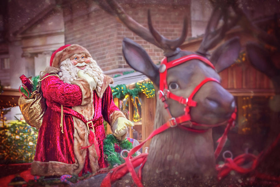 Santa Claus Photograph - Santa Claus and his Reindeer by Carol Japp