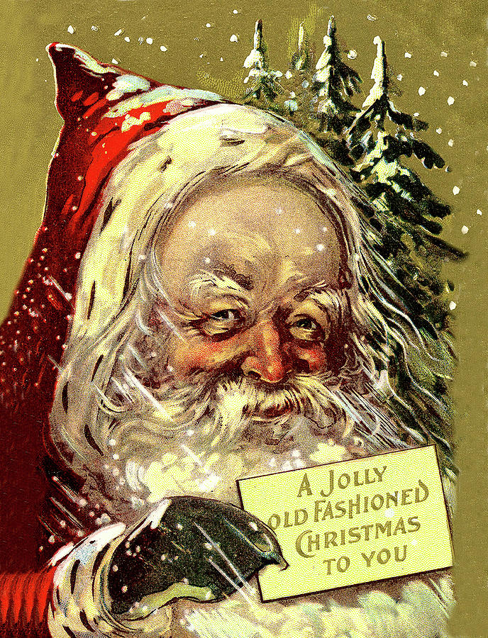 Winter Digital Art - Santa Claus greeting by Long Shot