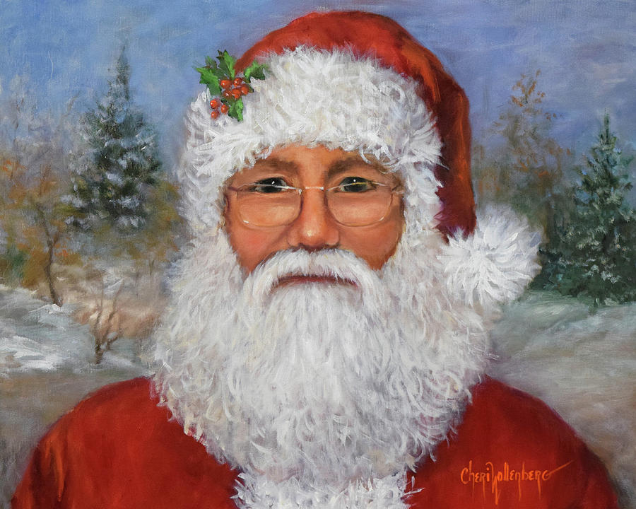 Santa Claus Jerry Painting by Cheri Wollenberg