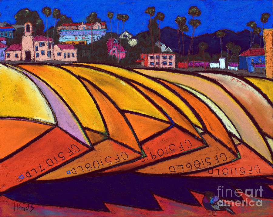 Boat Painting - Santa Cruz Fishermans Wharf by David Hinds