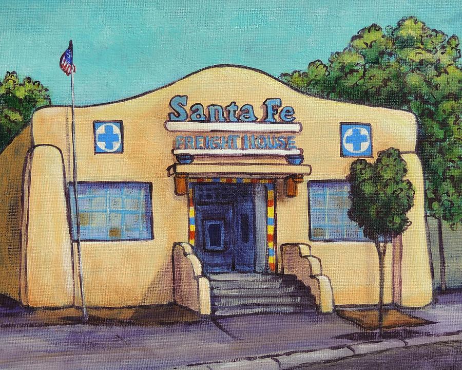 Santa Fe Freight House Painting by Candy Mayer