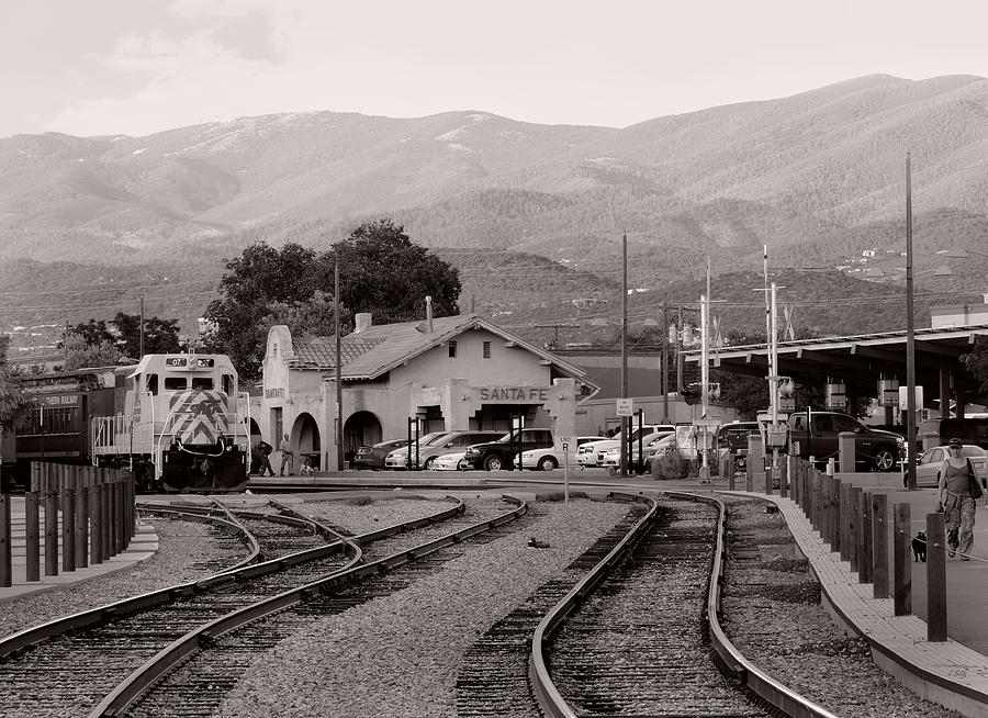 Santa Fe Station, Monochrome Photograph by Gordon Beck
