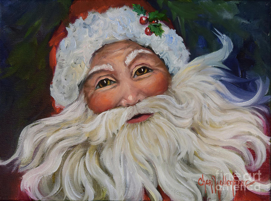 Santa Claus 3 2018  Painting by Cheri Wollenberg