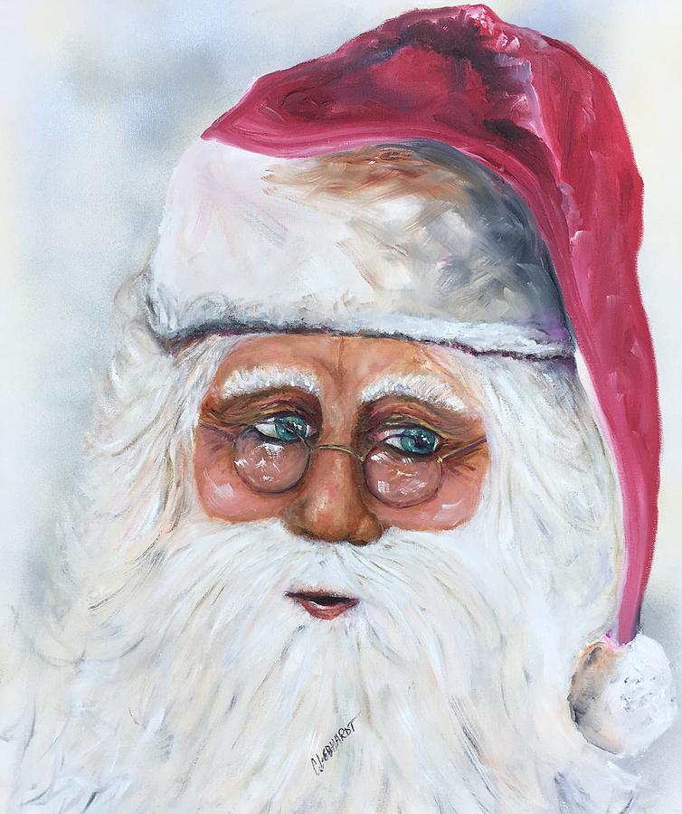 Santa Is Watching Painting by Chuck Gebhardt