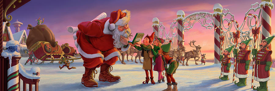 Christmas Mixed Media - Santa by K. Sean Sullivan