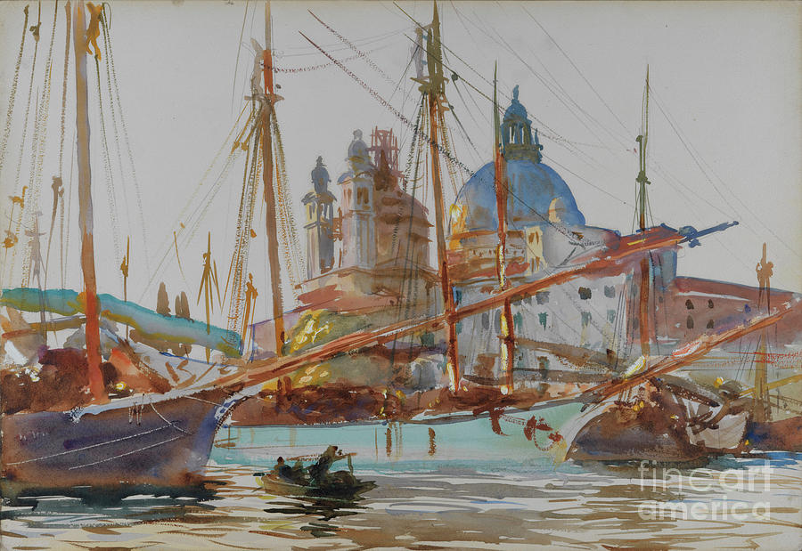 Santa Maria Della Salute In Venice Drawing by Heritage Images