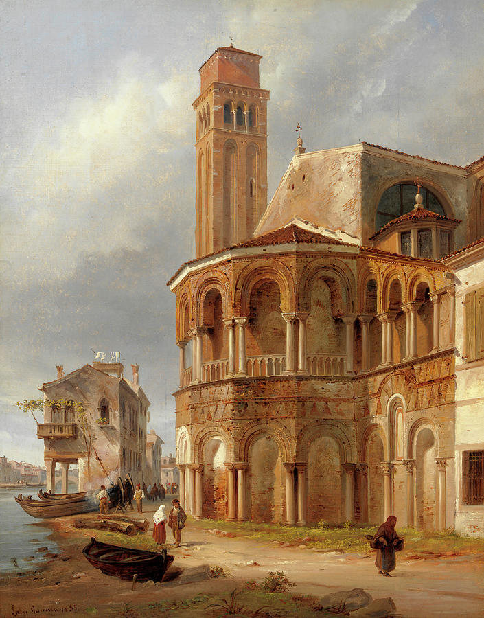 Architecture Painting - Santa Maria e San Donato in Murano by Luigi Querena