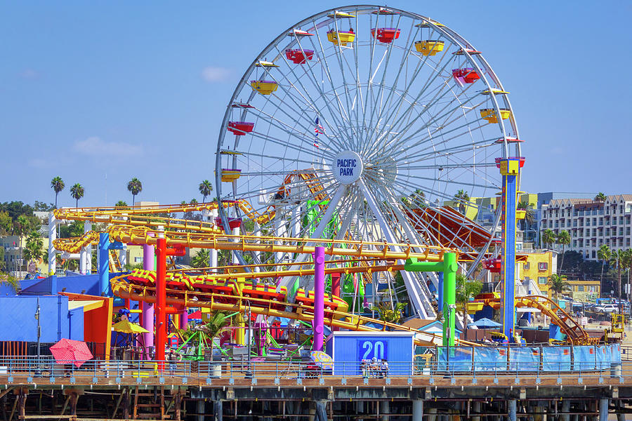Beach Photograph - Santa Monica Pier Ferris Wheel by Randy Bayne Beach Photograph - Santa Monica Pier Ferris Wheel by Randy Bayne