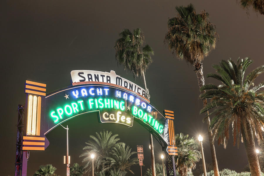 Santa Monica Pier Sign  Photograph by John McGraw