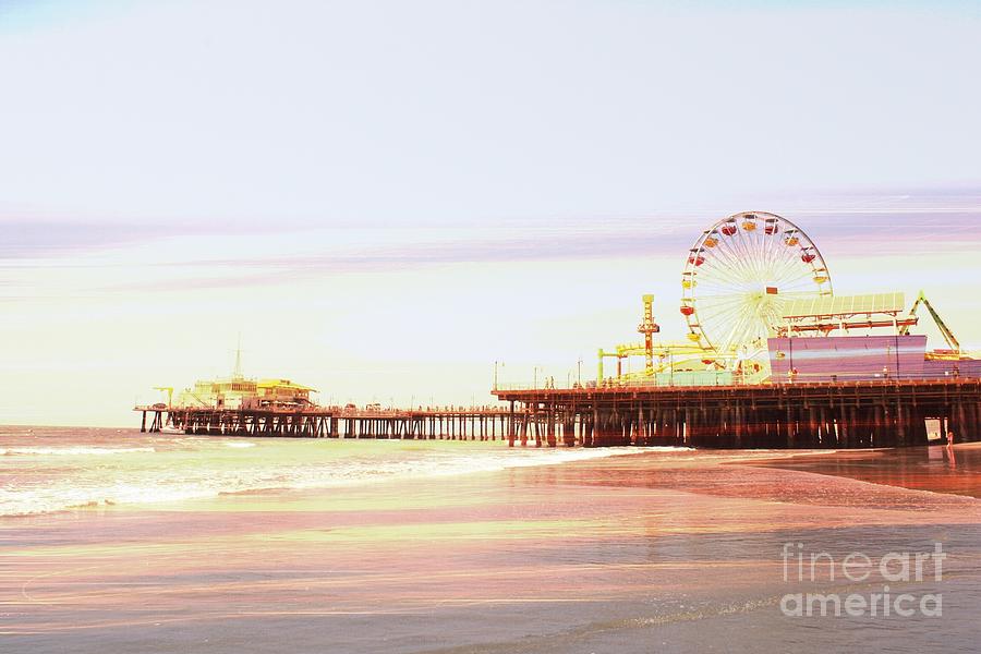 Santa Monica Pier Sunrise Digital Art