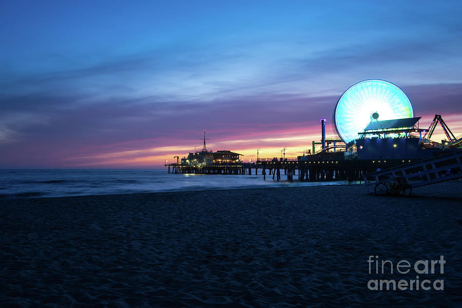 Santa Monica Photograph - Santa Monica Pier Sunset Photography by Paul Velgos