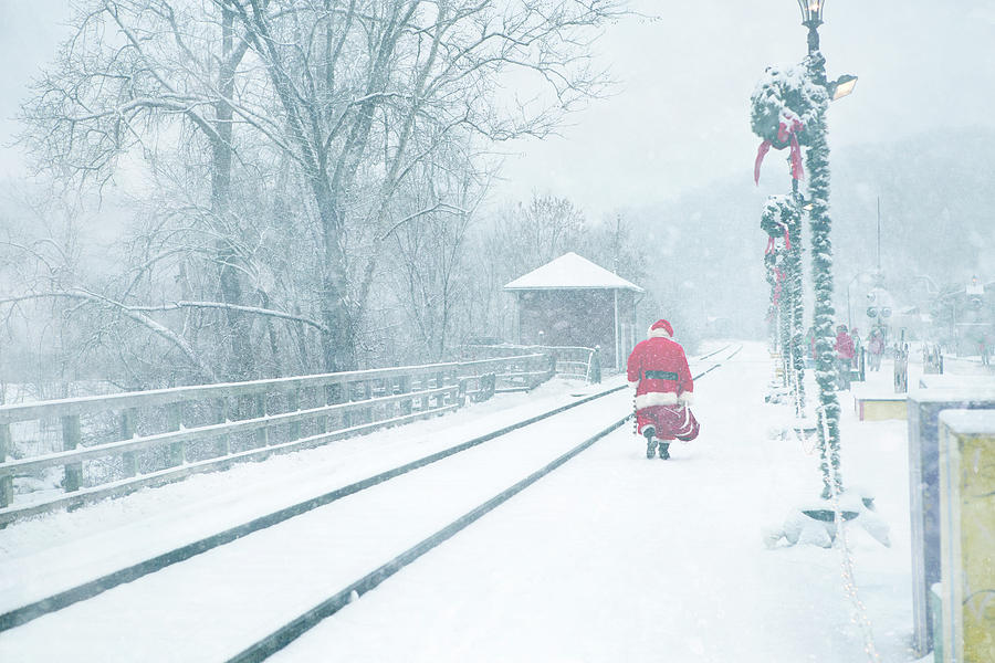 Santa Claus Takes the Train Photograph by Deborah Penland