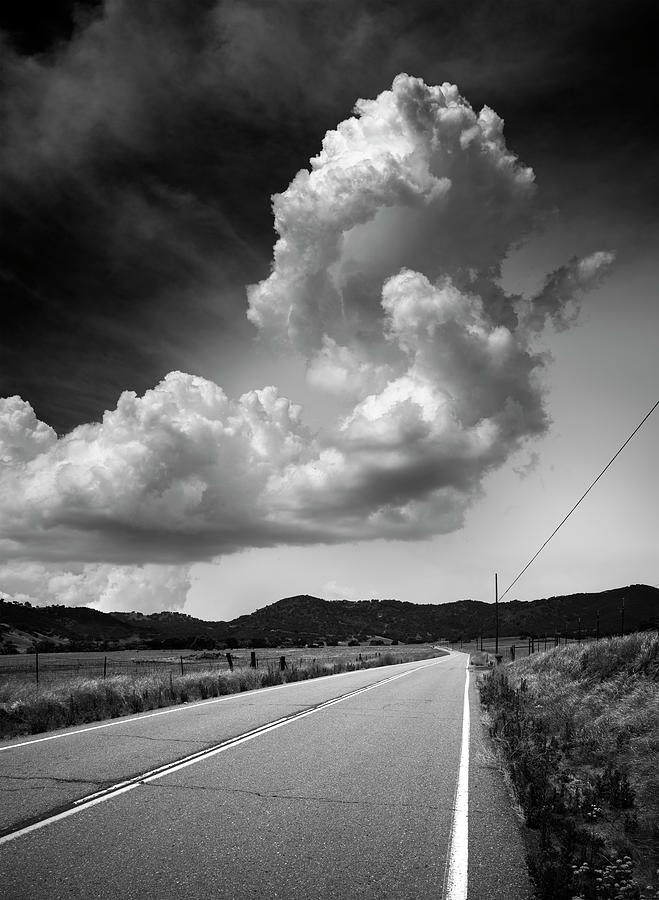 San Diego Photograph - Santa Ysabel Road and Cloud by William Dunigan