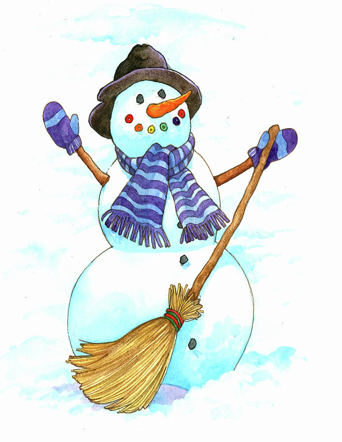 Snowman Painting - Santa?s Snowmen - Img3 by Wendy Edelson