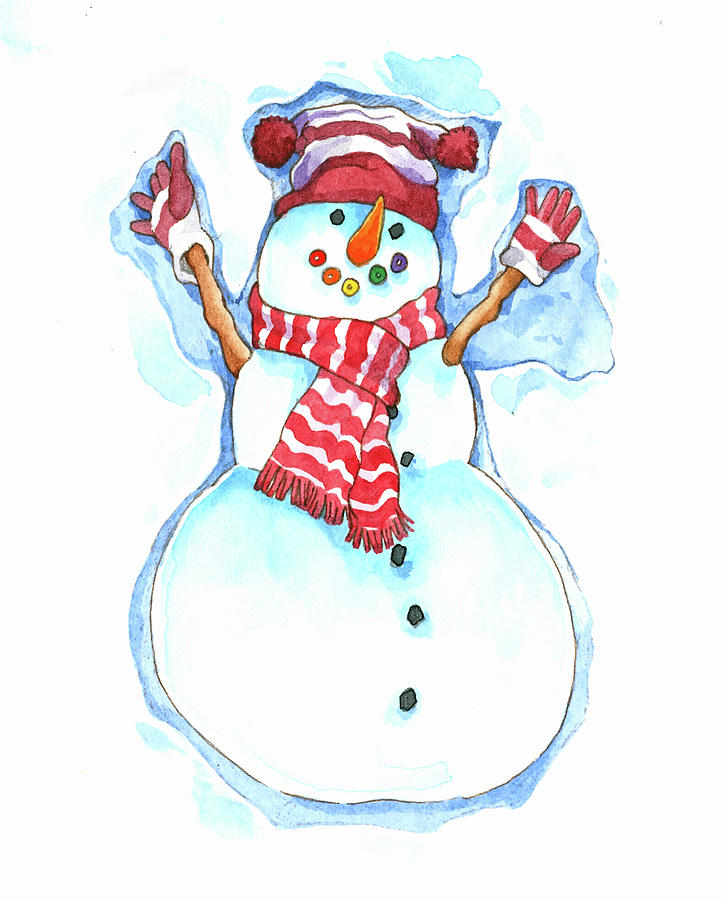 Snowman Painting - Santa?s Snowmen - Img4 by Wendy Edelson