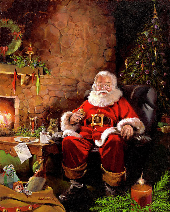 Holiday Painting - Santas Treats by R.j. Mcdonald