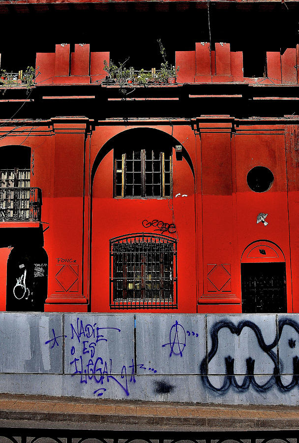 Santiago - Architecture Red Photograph by Jeremy Hall