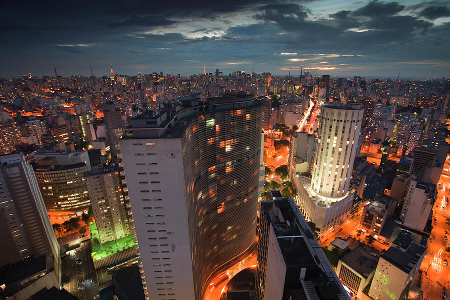 Sao Paulo At Night Photograph by Brasil2