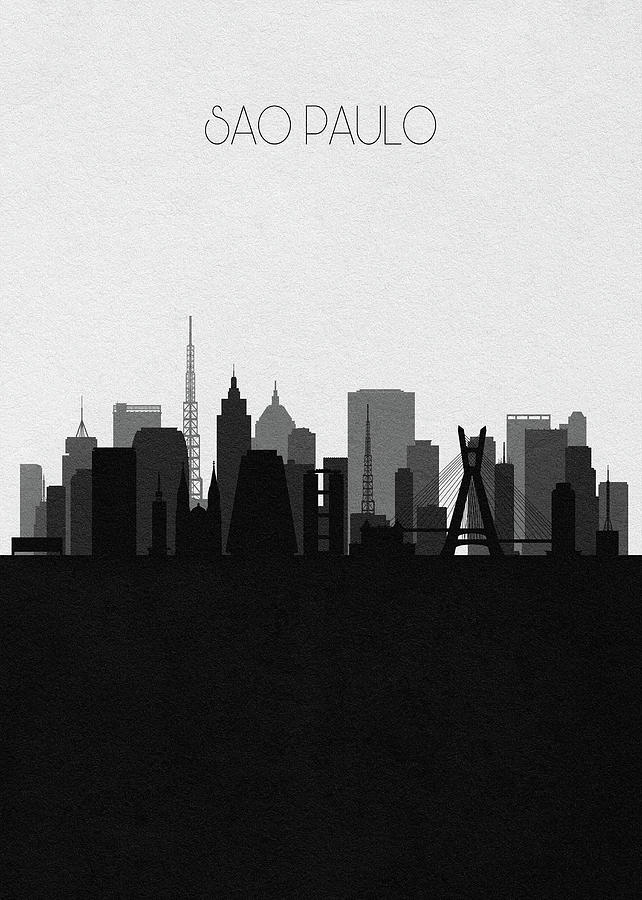 Sao Paulo Cityscape Art Digital Art by Inspirowl Design