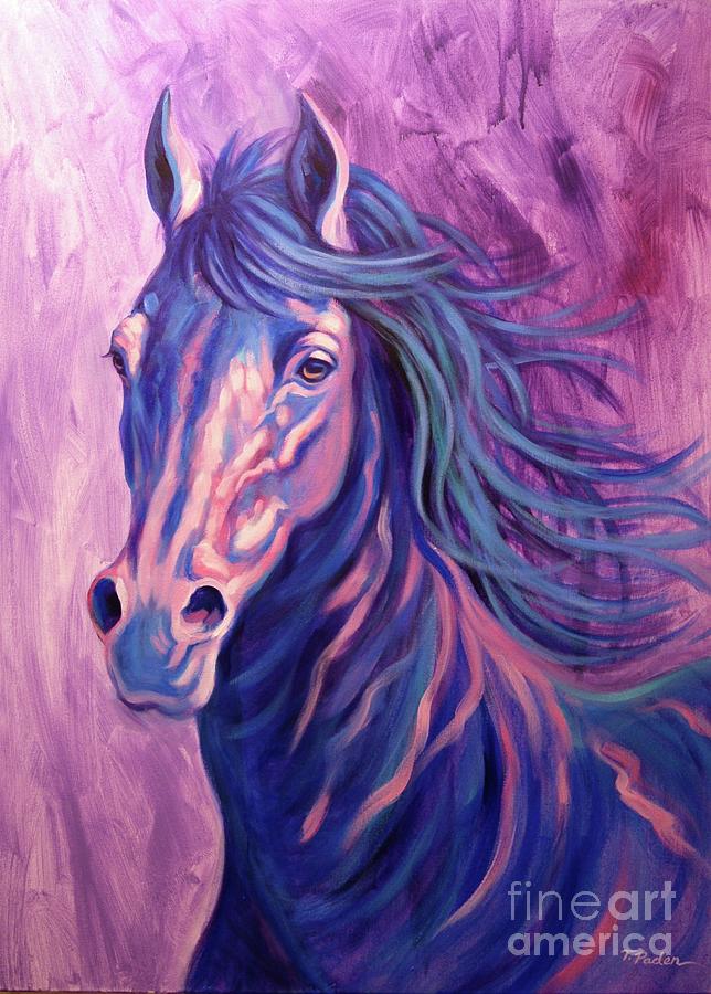 Horse Painting - Sapphire by Theresa Paden