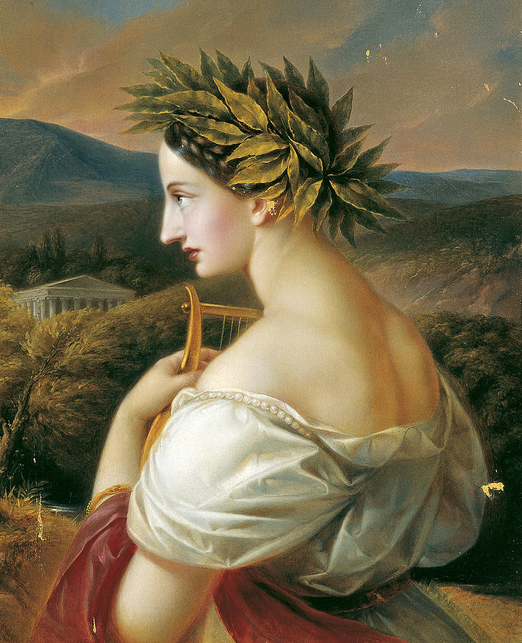 Sappho Painting by Karl Agricola