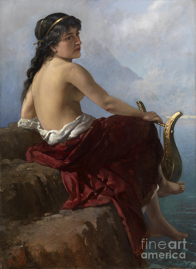 Sappho On The Lefkadas Cliff, 1889 Drawing by Heritage Images