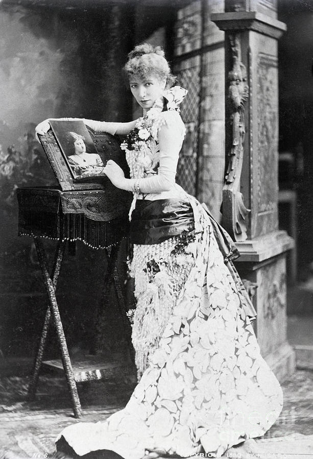 Sarah Bernhardt Wearing Elaborate Dress Photograph by Bettmann