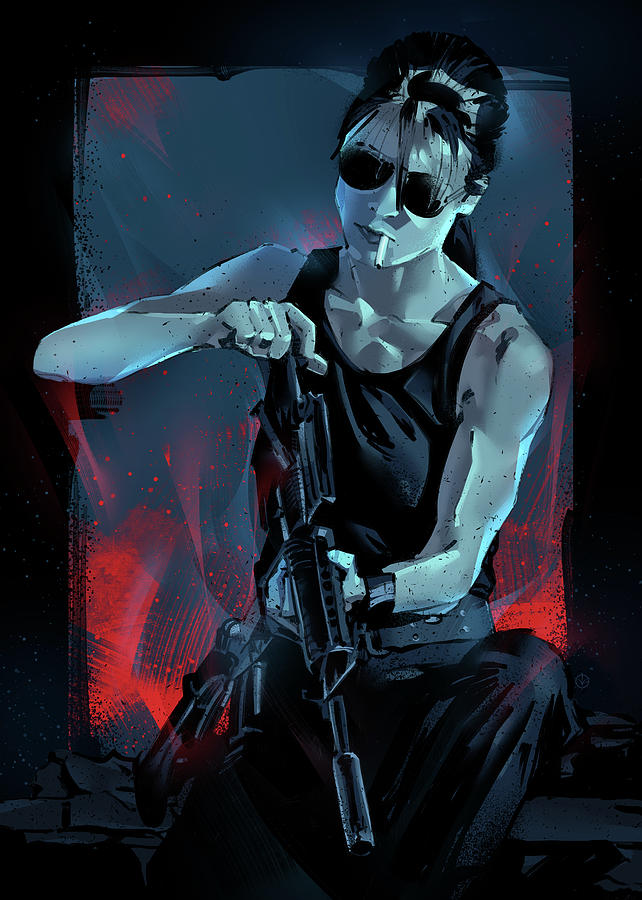 Sarah Connor Digital Art By Nikita Abakumov Pixels