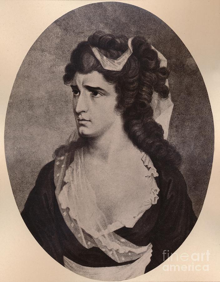 Sarah Siddons Welsh Actress C Late 18th Drawing by Print Collector