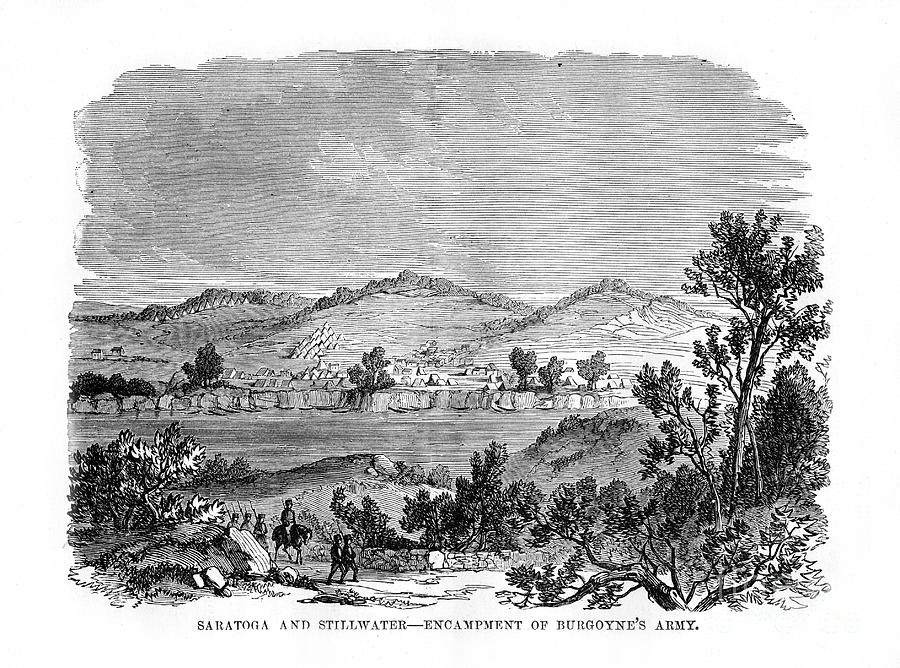 Saratoga And Stillwater, Encampments Drawing by Print Collector