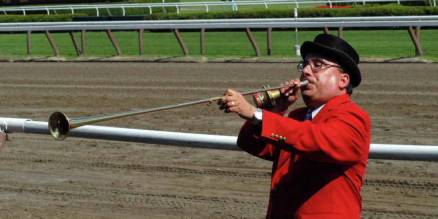 Saratoga Race Track Bugler Photograph by Jerry Griffin