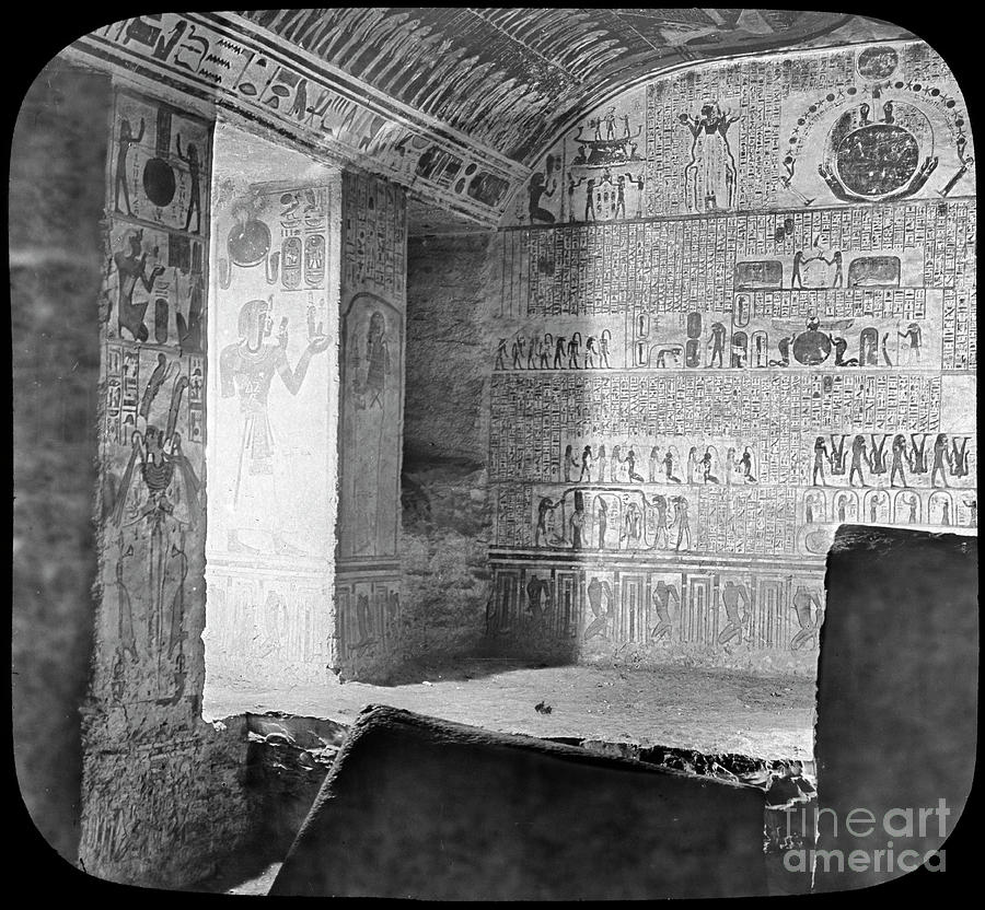 Sarcophagus And Burial Chamber Drawing by Print Collector