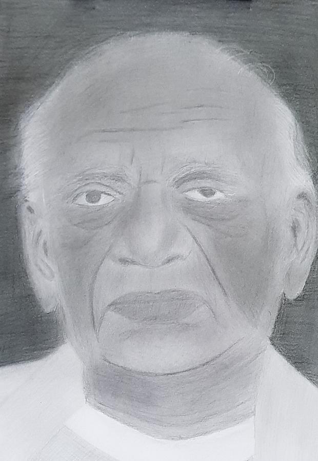 Sardar Vallabhai Patel Sketch  How to Draw Sardar Vallabhai Patel  YouTube