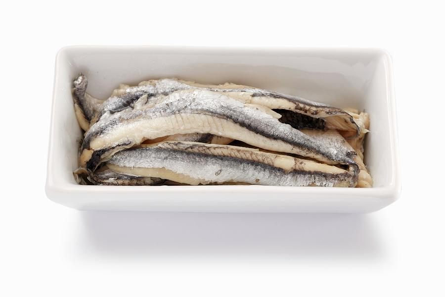 Sardine Fillets Preserved In Oil In A Porcelain Dish Photograph by Petr Gross