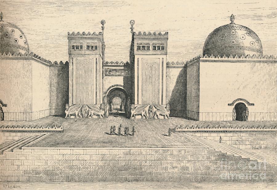 Sargons Palace Drawing by Print Collector