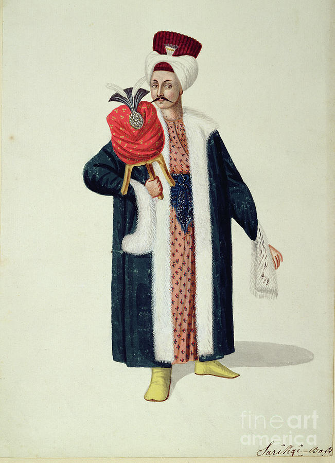 Sarik Basa,  Master Of The Turban, Ottoman Period, Third Quarter Of 18th Century Painting by Turkish School