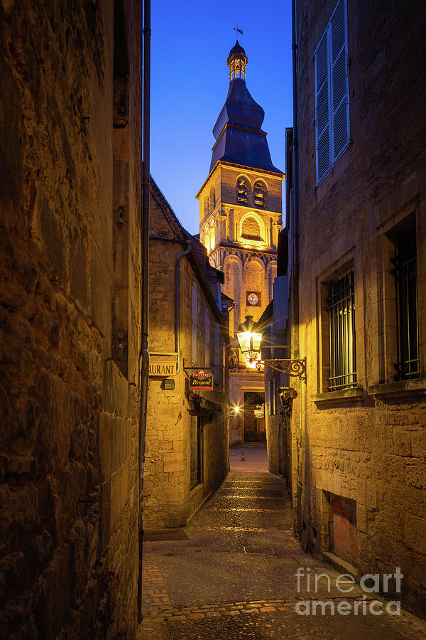 Sarlat Cathedral at Night Photograph by Inge Johnsson