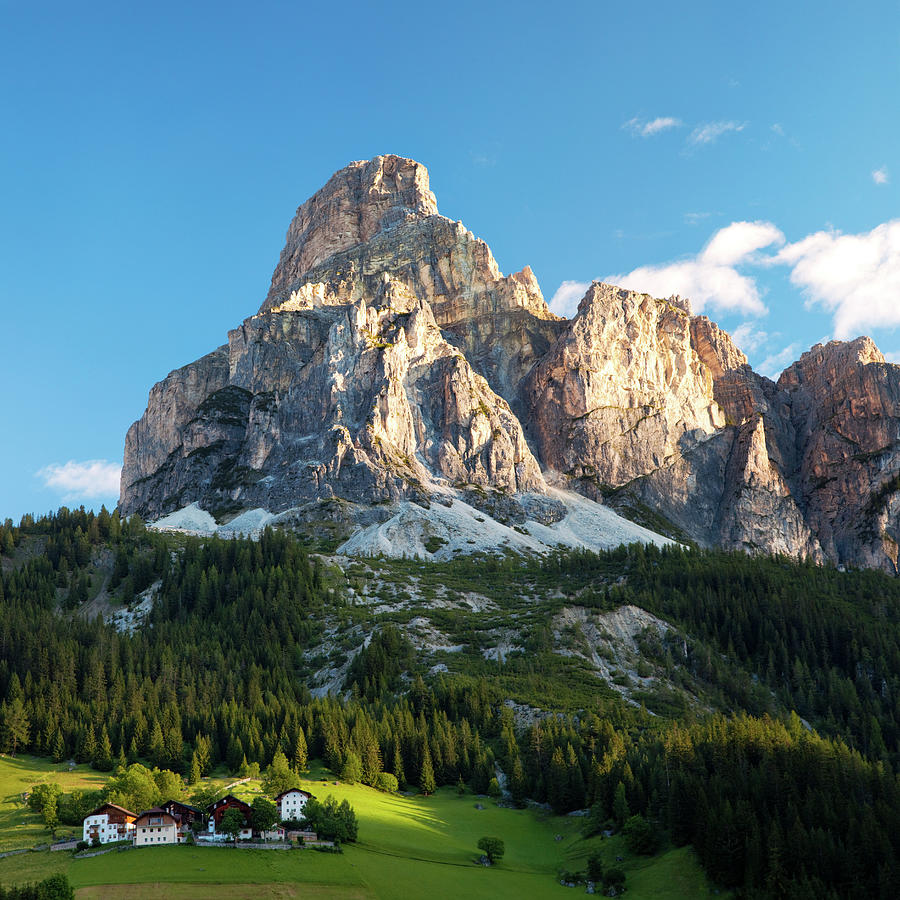 Nature Photograph - Sassongher At Sunrise, Alta Badia by Matteo Colombo