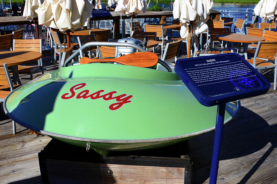 Sassy flying saucer boat Photograph by David Lee Thompson