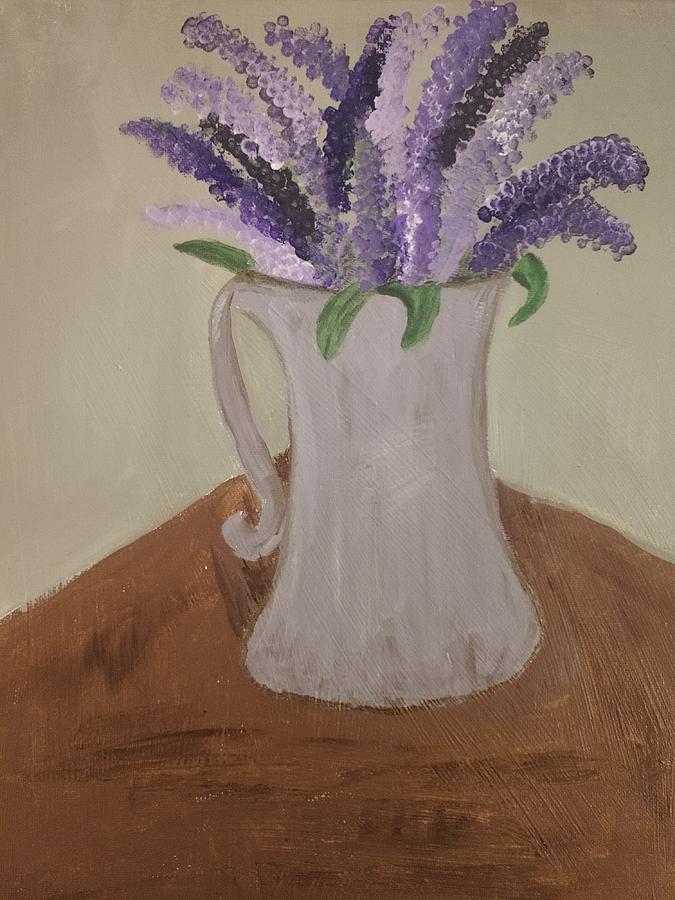 Sassy Lilacs Painting by April Clay