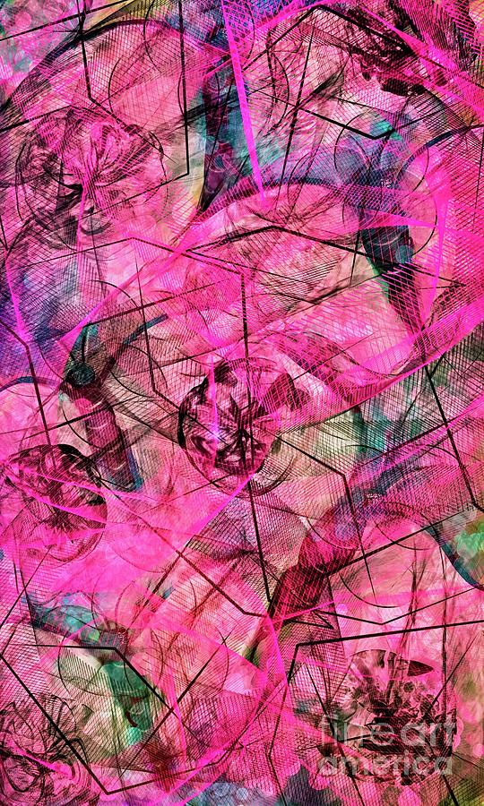 Sassy Swirls of Pink Abstract Digital Art by Lauries Intuitive