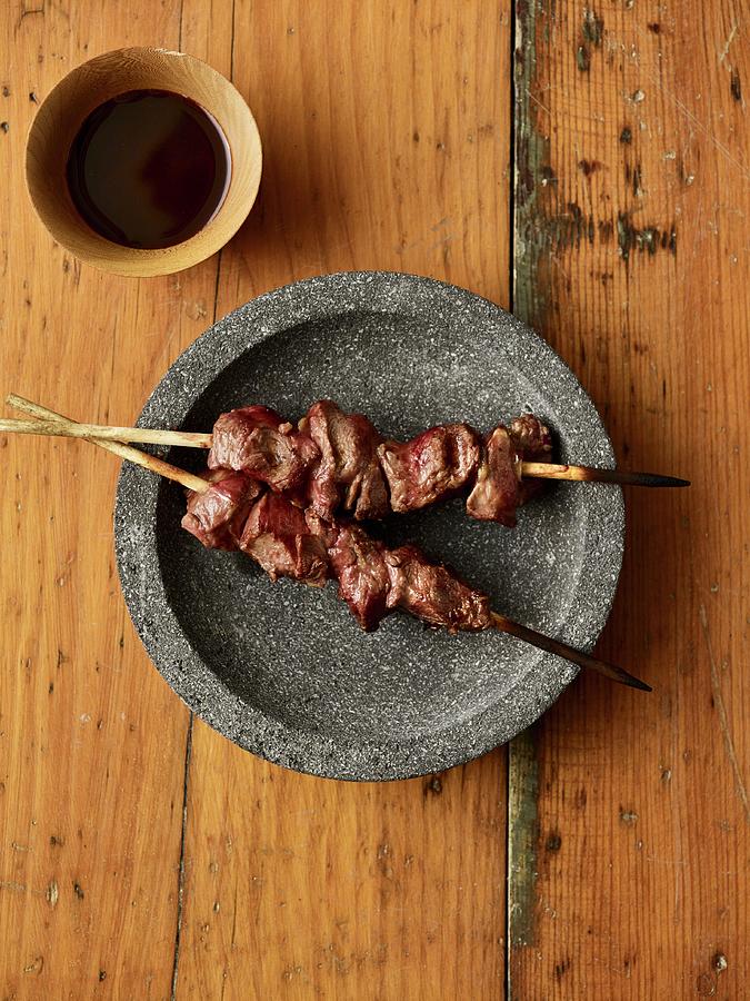 Sat Kambing grilled Meat Kebabs With Sweet Soy Sauce Photograph by Julia Hildebrand