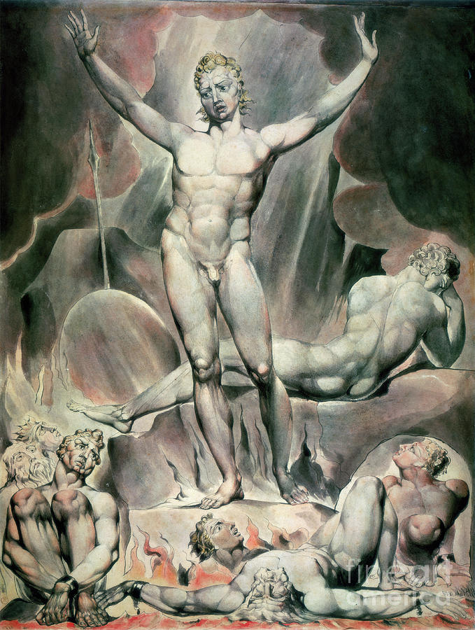 Satan Arousing The Rebel Angels, 1808 Drawing by Print Collector