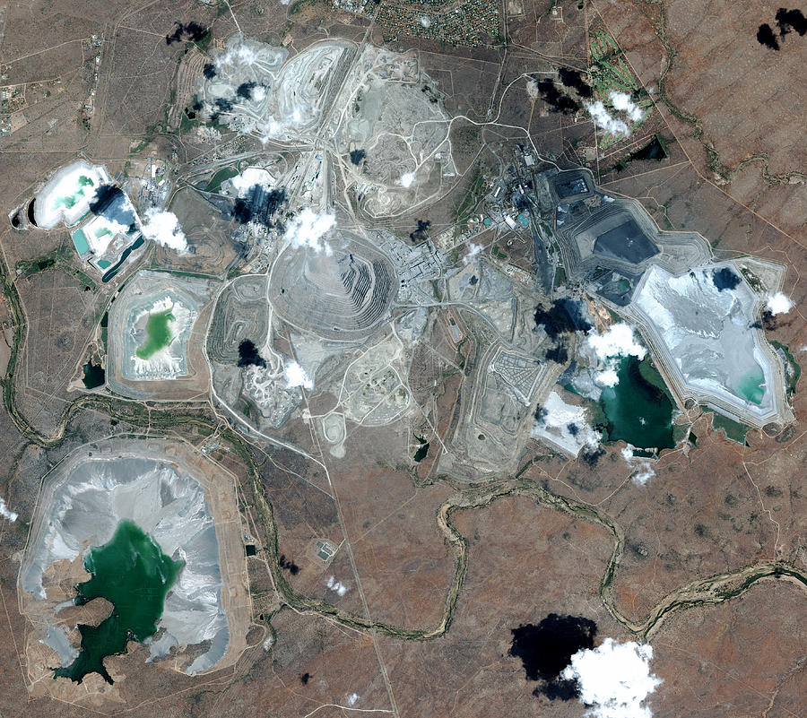 Satellite Image Of A Mine In Palabora Photograph by Digitalglobe