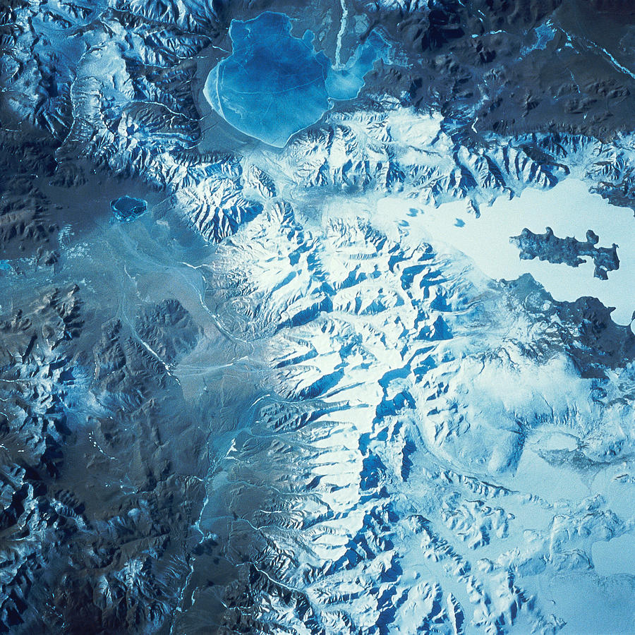 Satellite Image Of A Mountain Range Photograph by Stocktrek