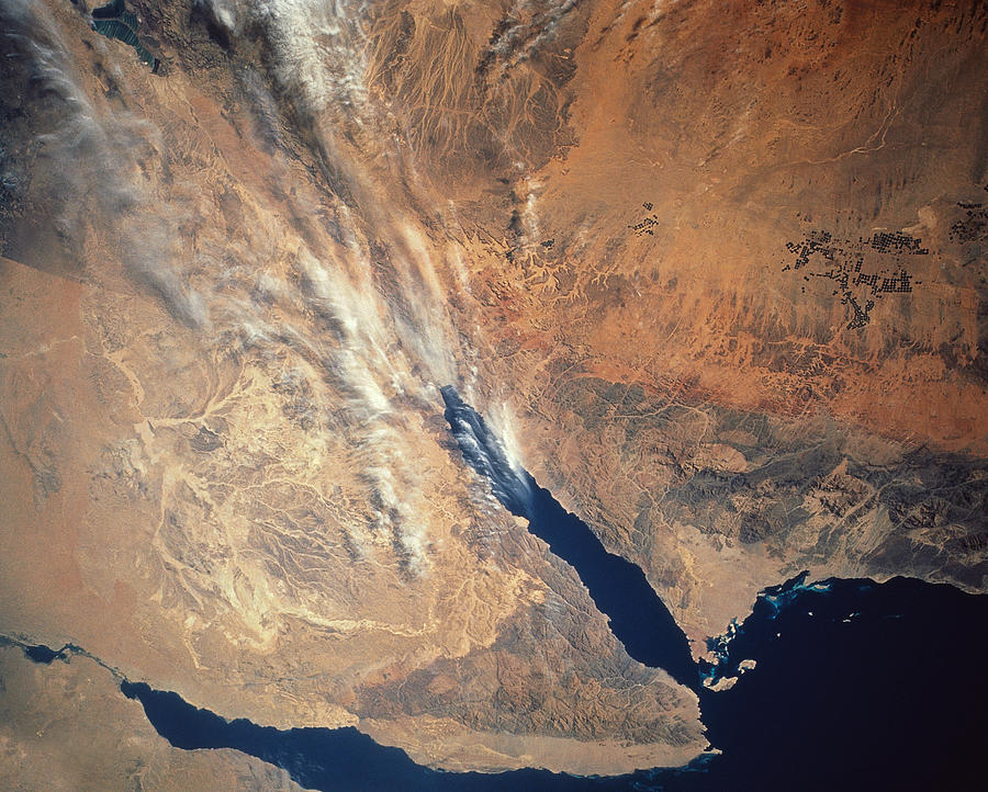 Satellite Image Of Land Photograph by Stocktrek