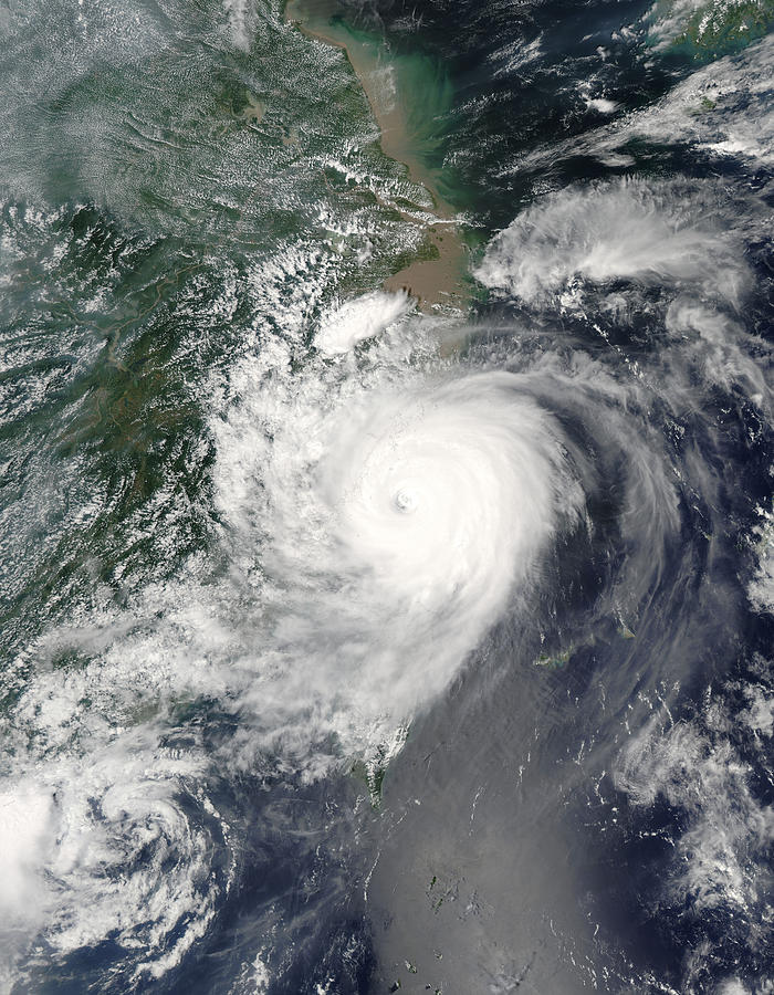 Satellite Image Of Typhoon Saomai Over Photograph by Nasa/spl
