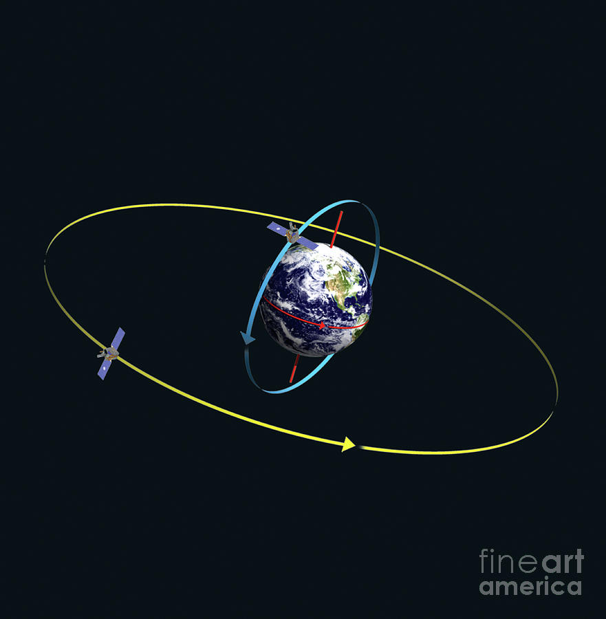 Satellite Orbits Photograph by Tim Brown/science Photo Library