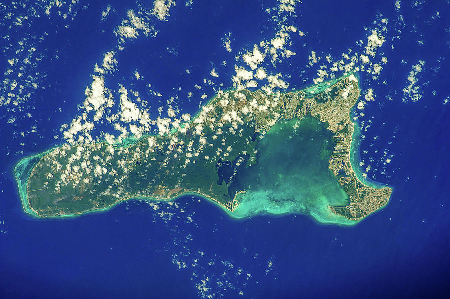 Satellite View Of Grand Cayman Photograph by Panoramic Images