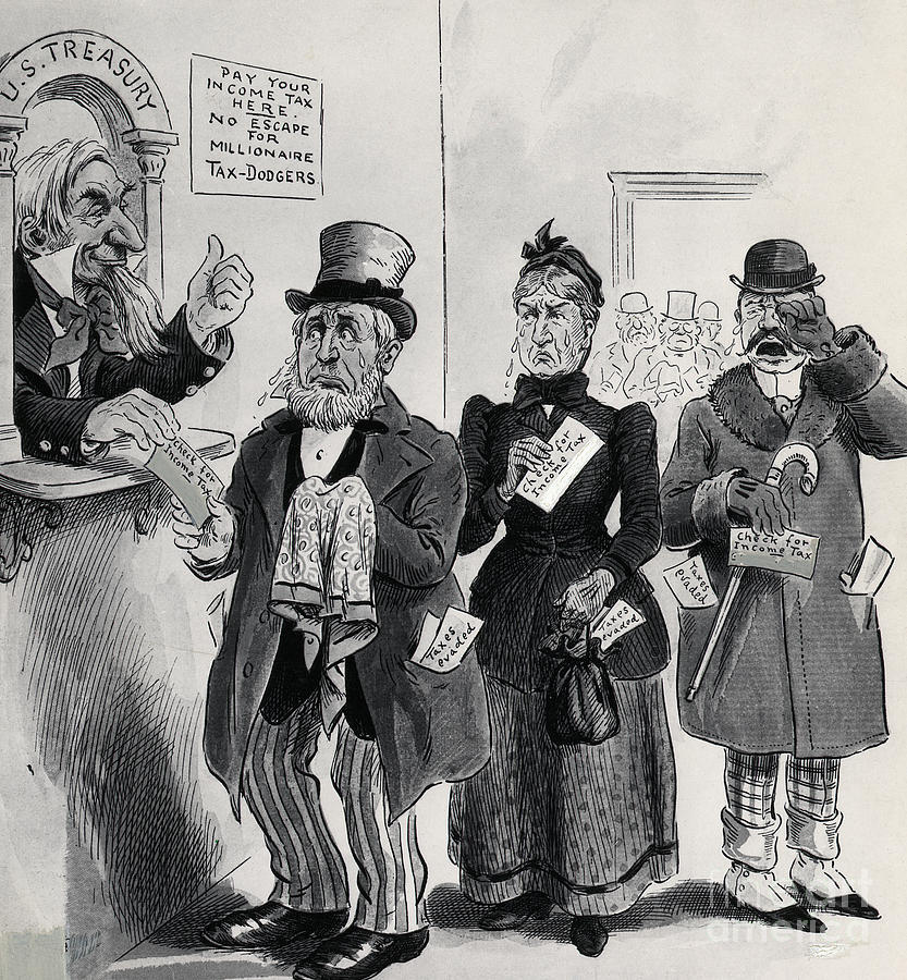 Satire, Uncle Sam Collects Income Tax Photograph by Bettmann